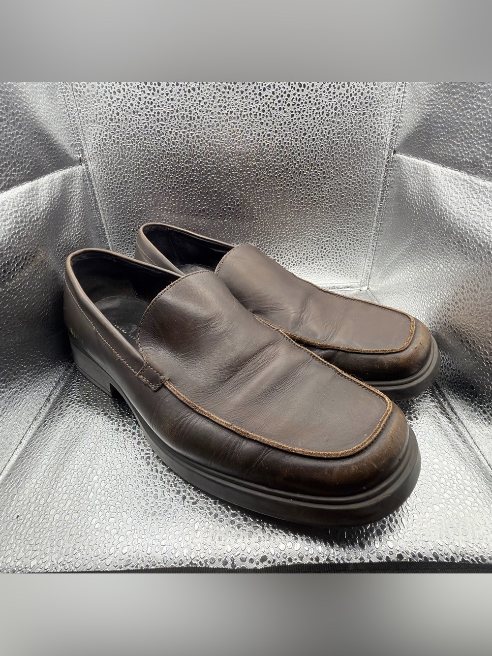 Banana Republic Dark Brown Leather Slip-On Loafers